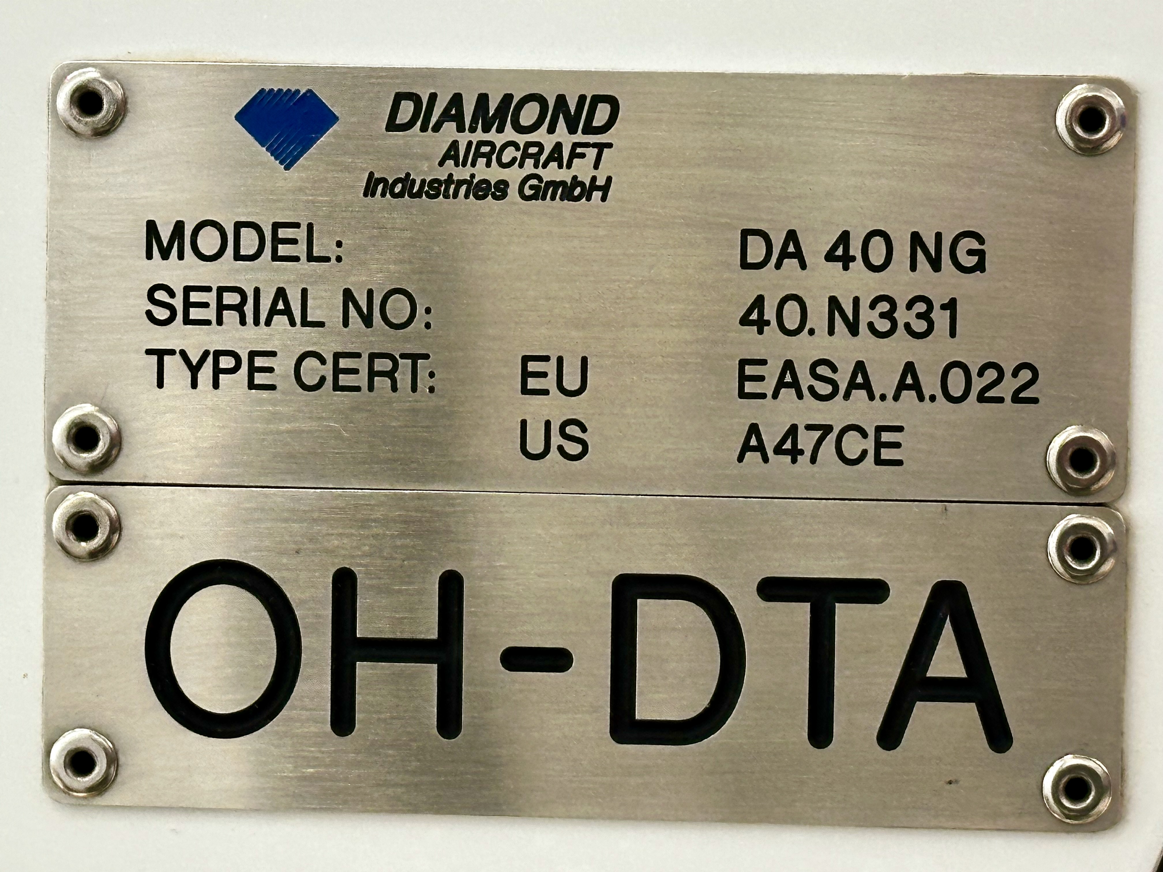 Diamond Aircraft DA40NG, Year 2017,, s/n 40. (NXi), photo 2